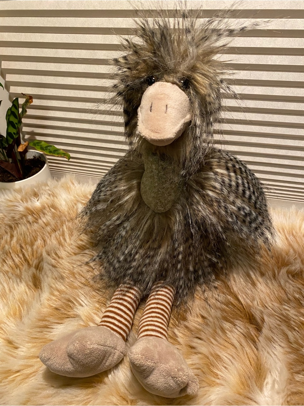 Adventure Planet Long Hair Emu Plush Stuffed Animal Bird